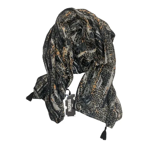 -PASH BAG Pashmina 16151-INV-W4P Nero + Leo Multicolor