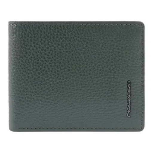 -PIQUADRO Portafoglio Uomo in Pelle con Portaspiccioli Verde PU4188MOSR VE3