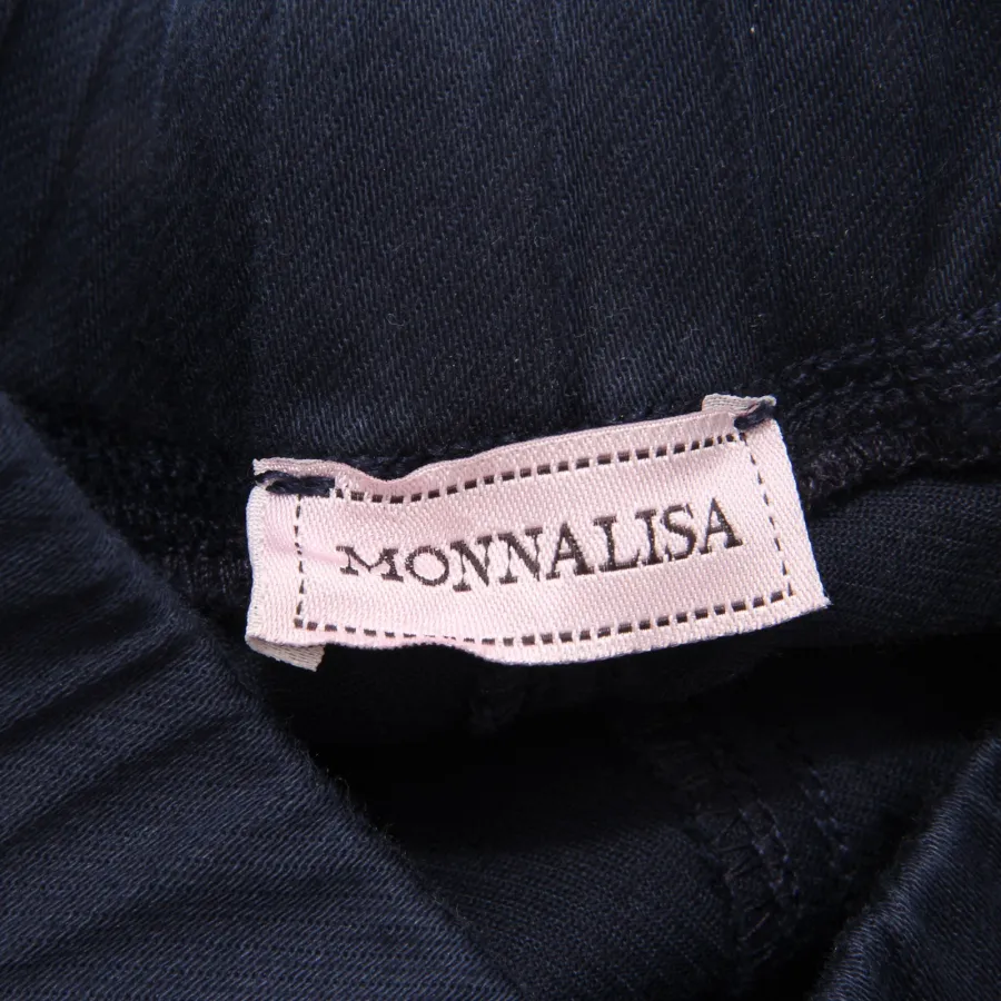 8249AD pantalone bimba girl MONNALISA blue cotton jeggings trousers kids
