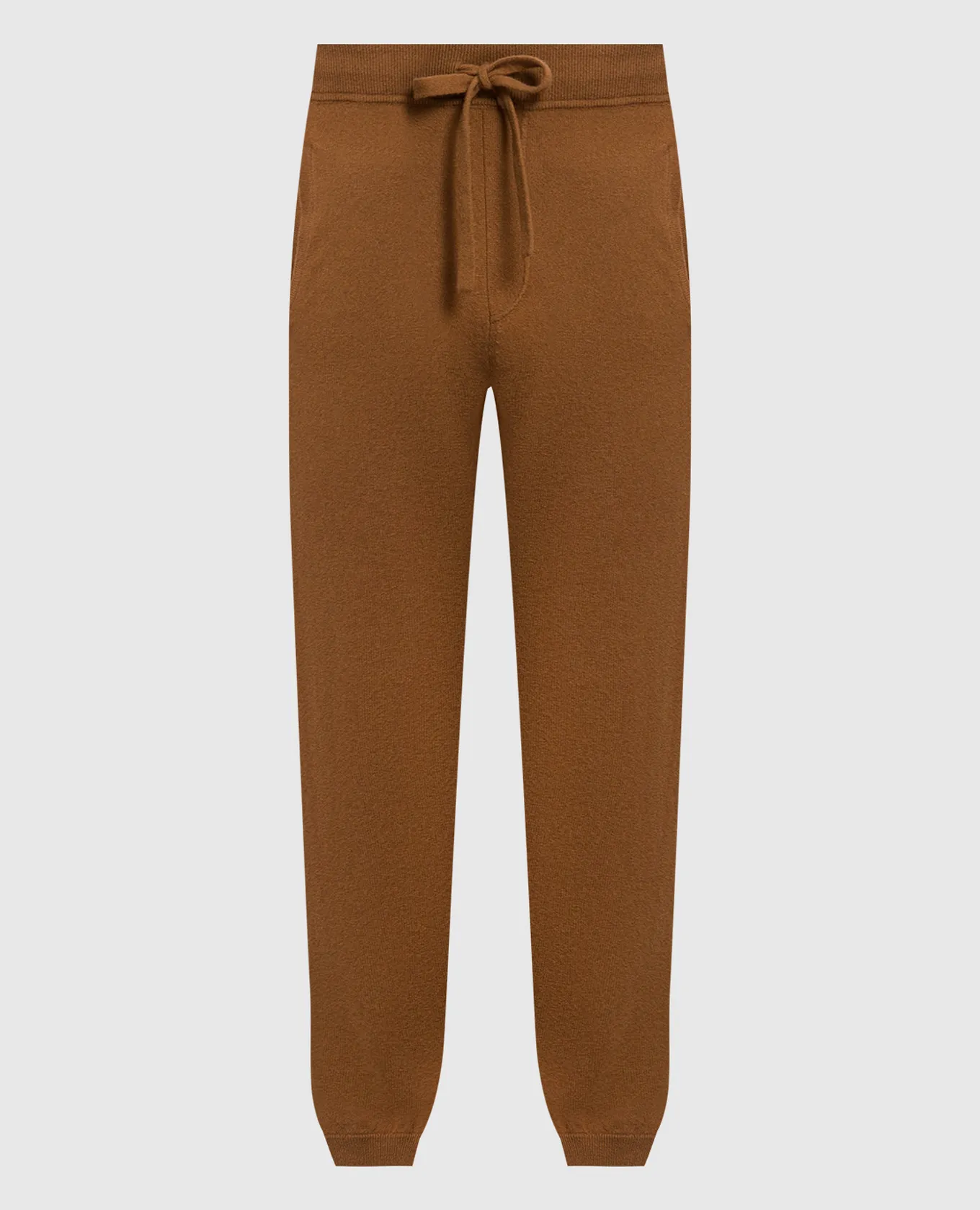 Allude Joggers marroni in lana e cashmere 22537011