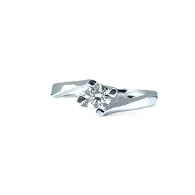 Anello Solitario PG Gioielli in oro Bianco e Brillante Ct. 0,07