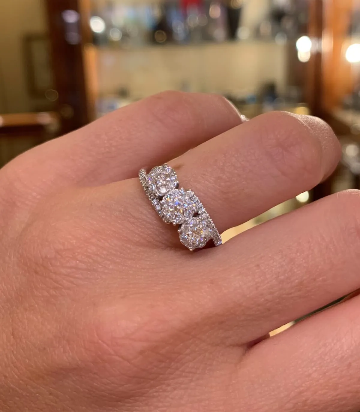 Anello Trilogy Davite & Delucchi Oro bianco 18kt Diamanti 0,33ct/0,45 AA0306310S