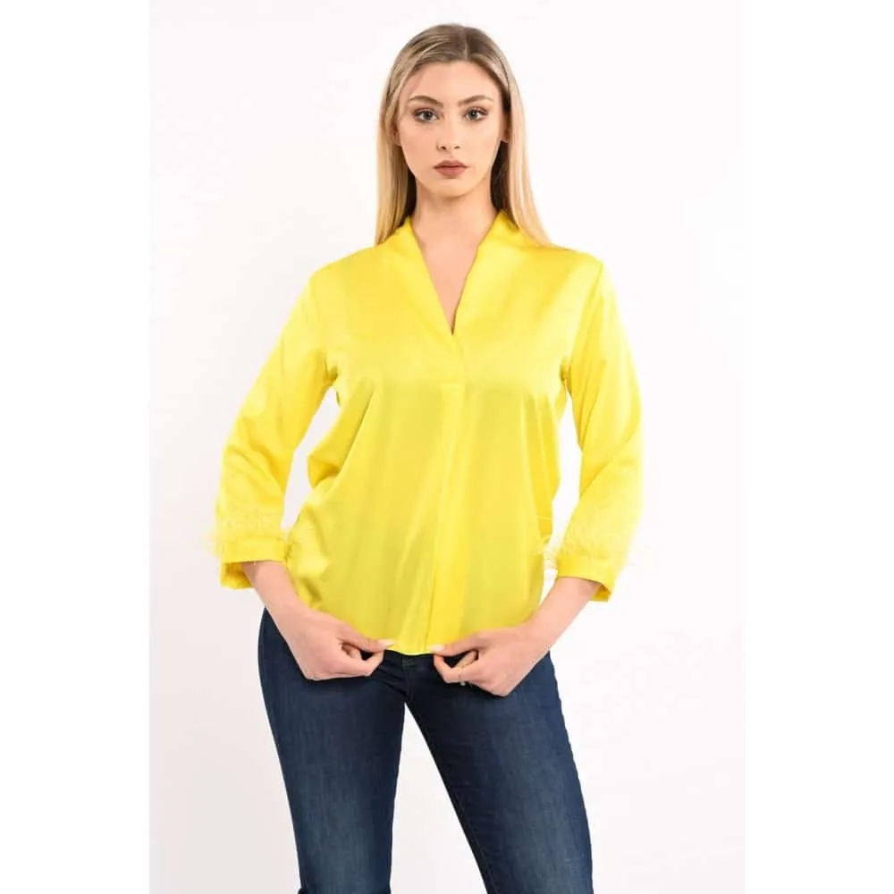 Blusa manica piume Dixie