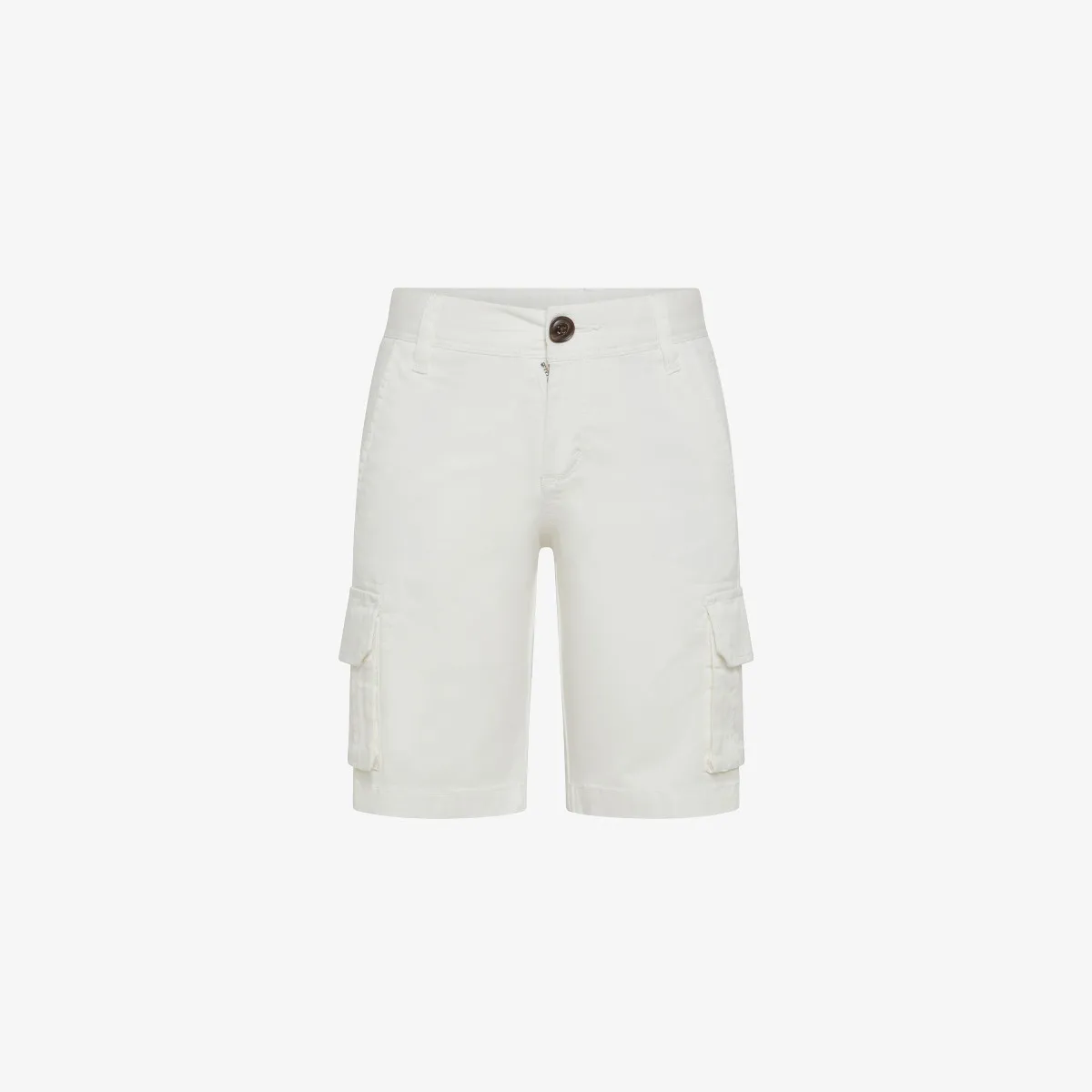 BOY'S BERMUDA MILITARY SOLID BIANCO PANNA