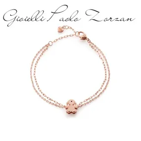 Bracciale le bebe’ I Classici con sagoma bimba in oro rosa e diamante 366