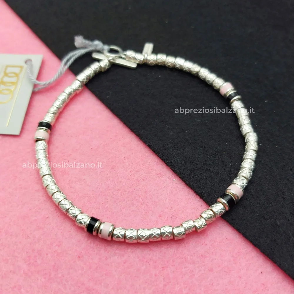Bracciale ROSA NERO con Pigne e Conchiglie in Argento Dodo Mariani