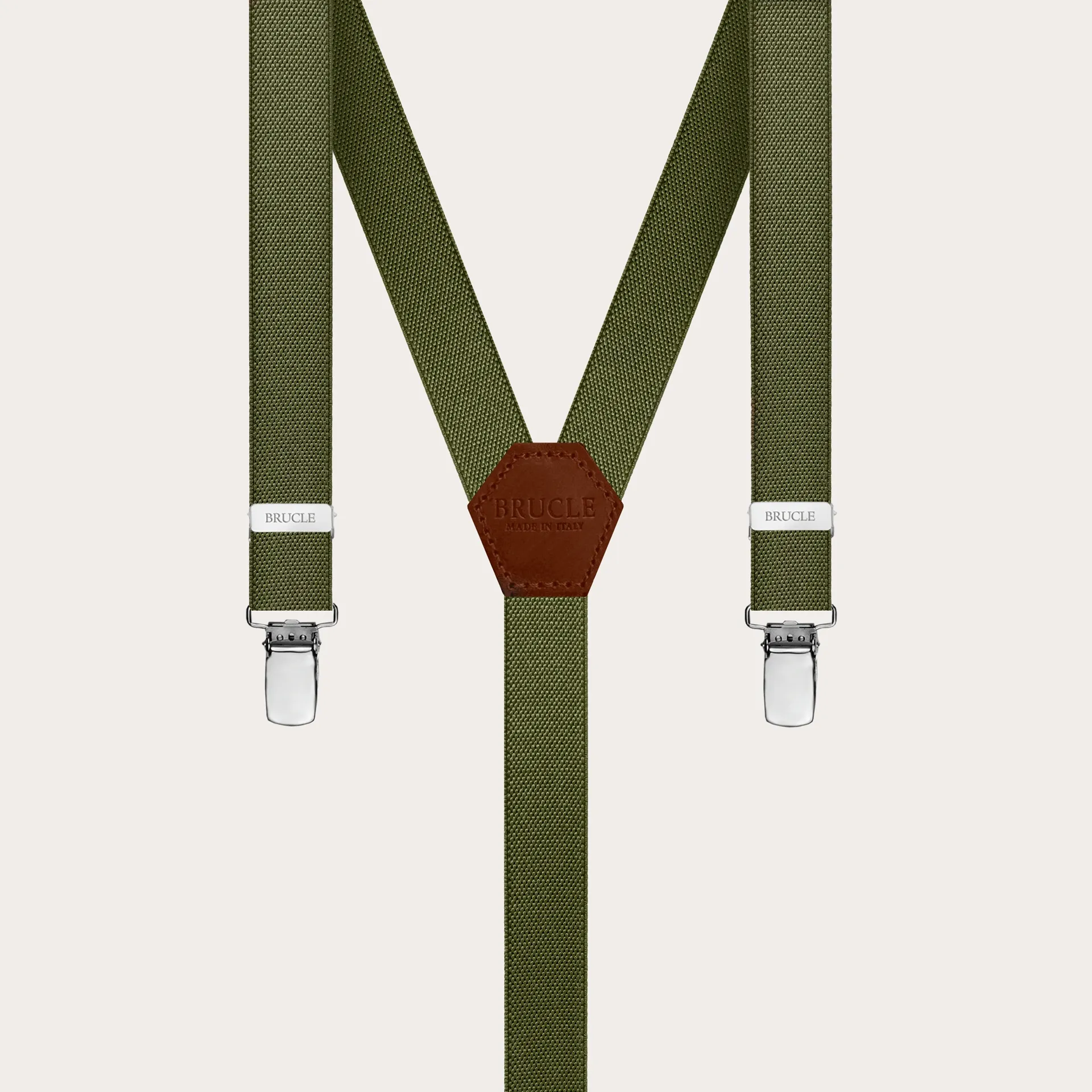 Bretelle a Y unisex per bambini e ragazzi, verde militare
