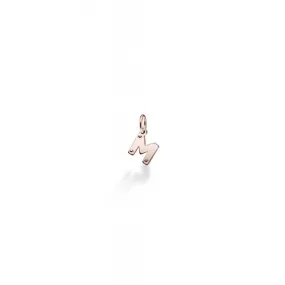 ciondolo Le Bebè Charm Lock Your Love lettera M in oro rosa 375 (9 kt) e argento h: 0,7 cm L: 0,9 cm 