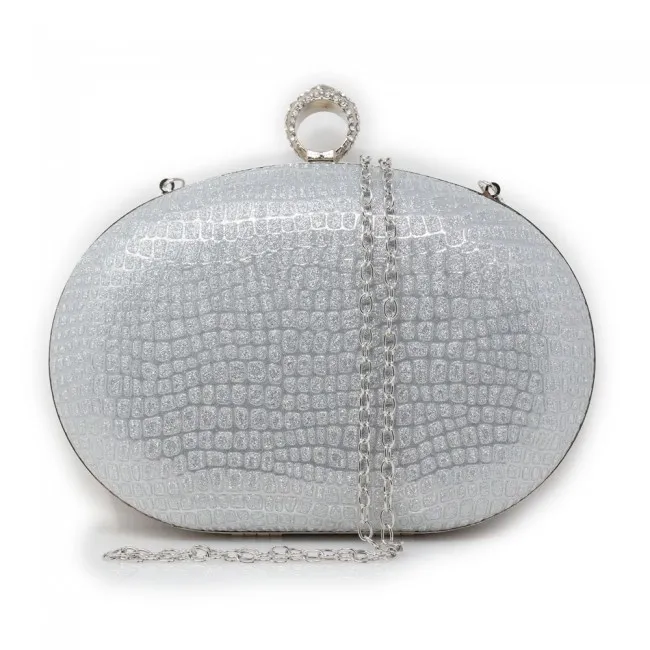 Clutch bag ovale rigida eleganti cerimonia
