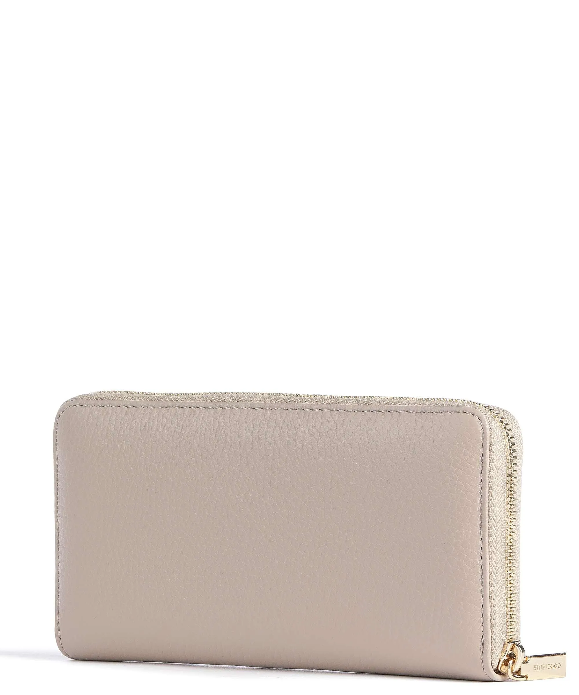  Coccinelle Metallic Soft Portafoglio pelle granulata beige  