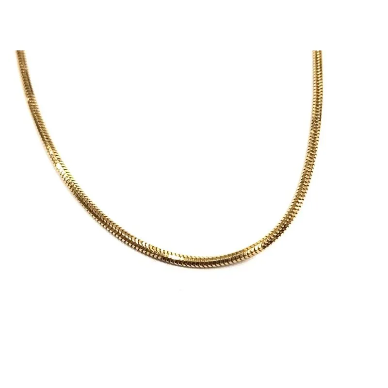 COLLANA CODA DI TOPO IN ORO GIALLO 18 KT 50 cm