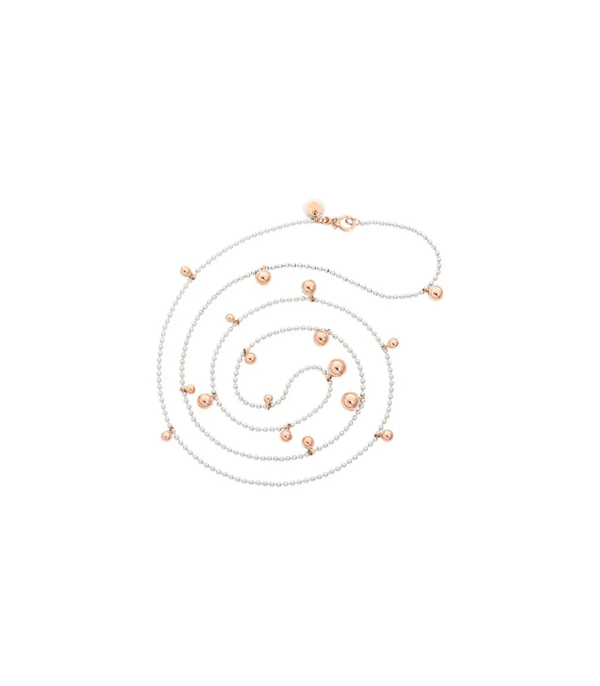 Collana Donna Dodo in Argento con sfere in Oro Rosa DCBALL17/9/A/6