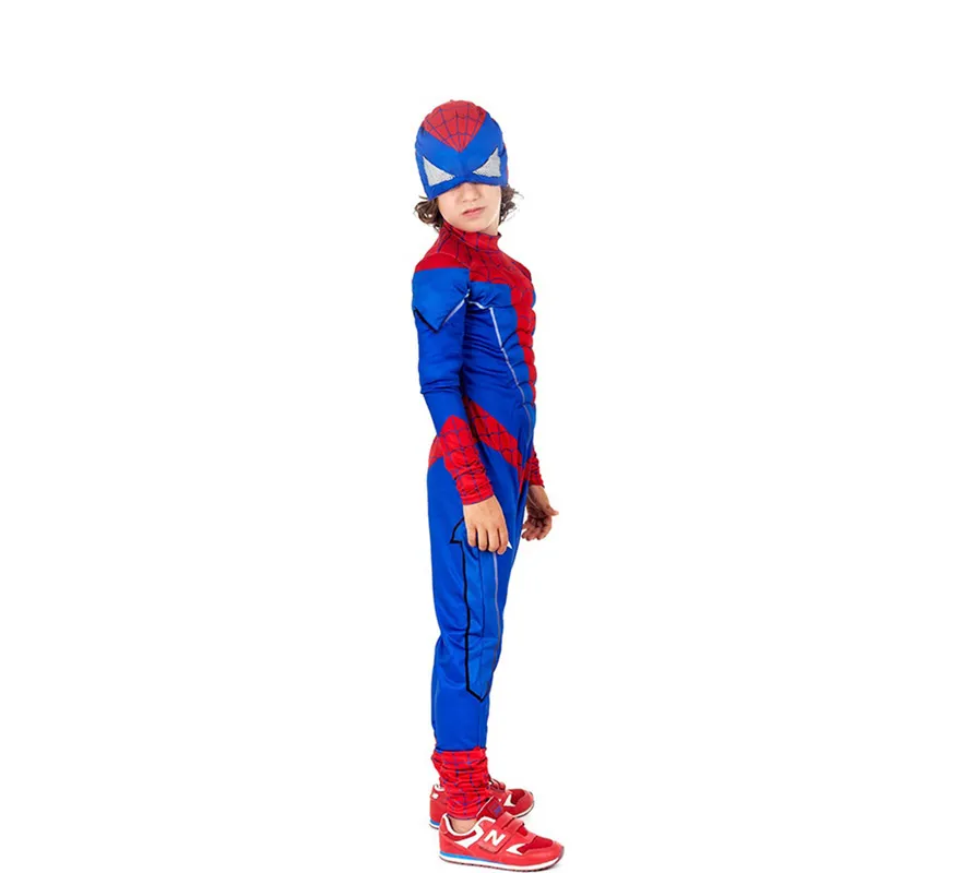 Costume da eroe ragno comico blu per bambino