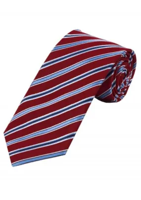 Cravatta da uomo d'affari a righe rosso vino blu chiaro blu navy