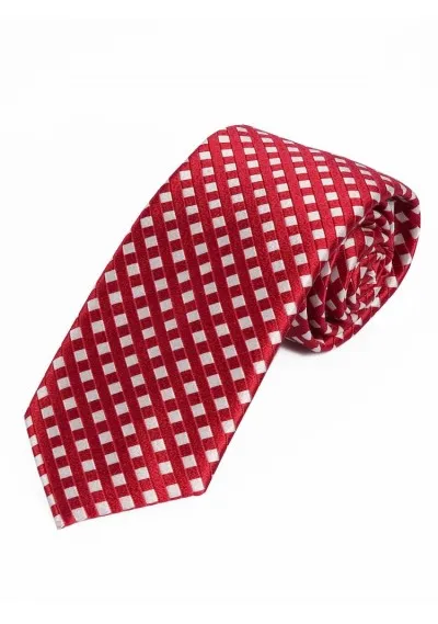 Cravatta lunga elegante superficie a cialde rosso bianco