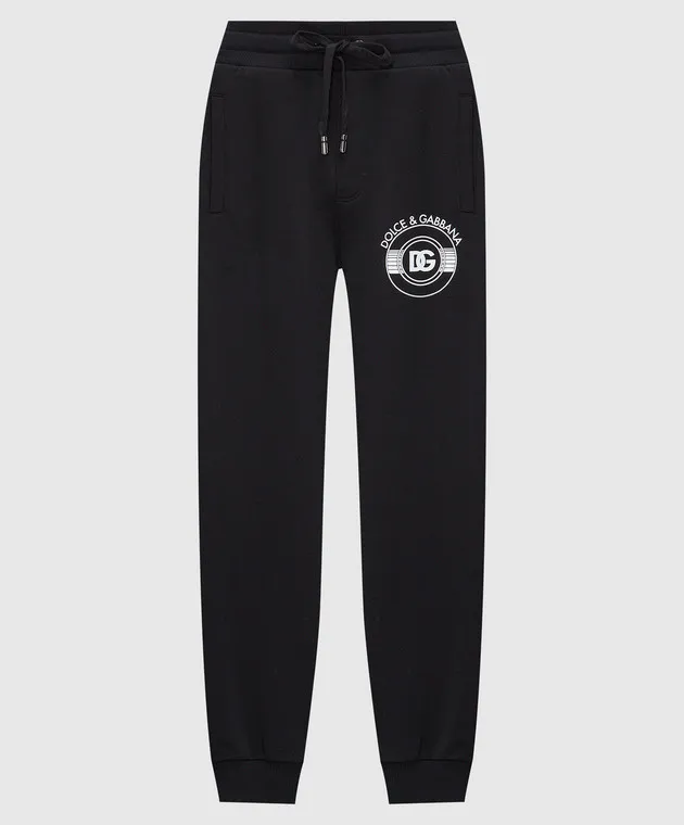 Dolce&Gabbana Joggers neri con logo GV2VHTG7J6C