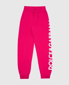 Dolce&Gabbana Joggers rosa con logo per bambini L5JPC6G7KX3812+