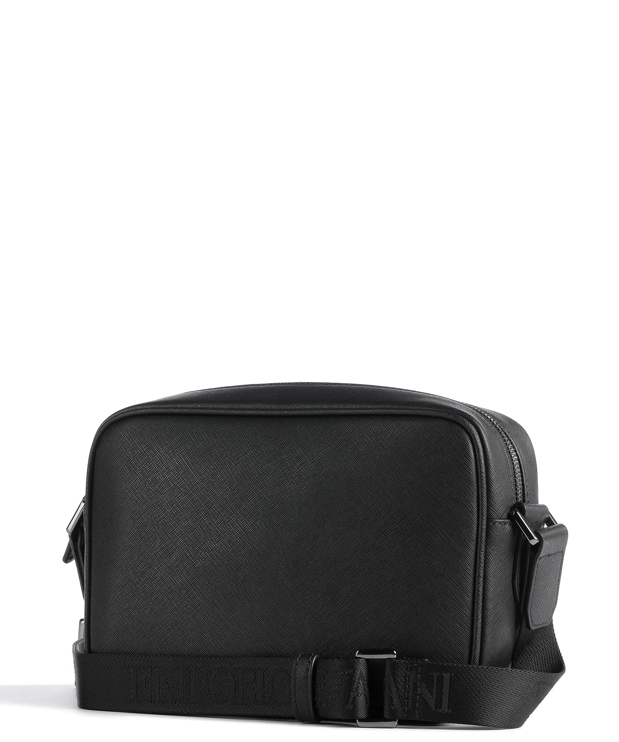  Emporio Armani New Regenerated Borsa a tracolla pelle sintetica, poliammide nero  