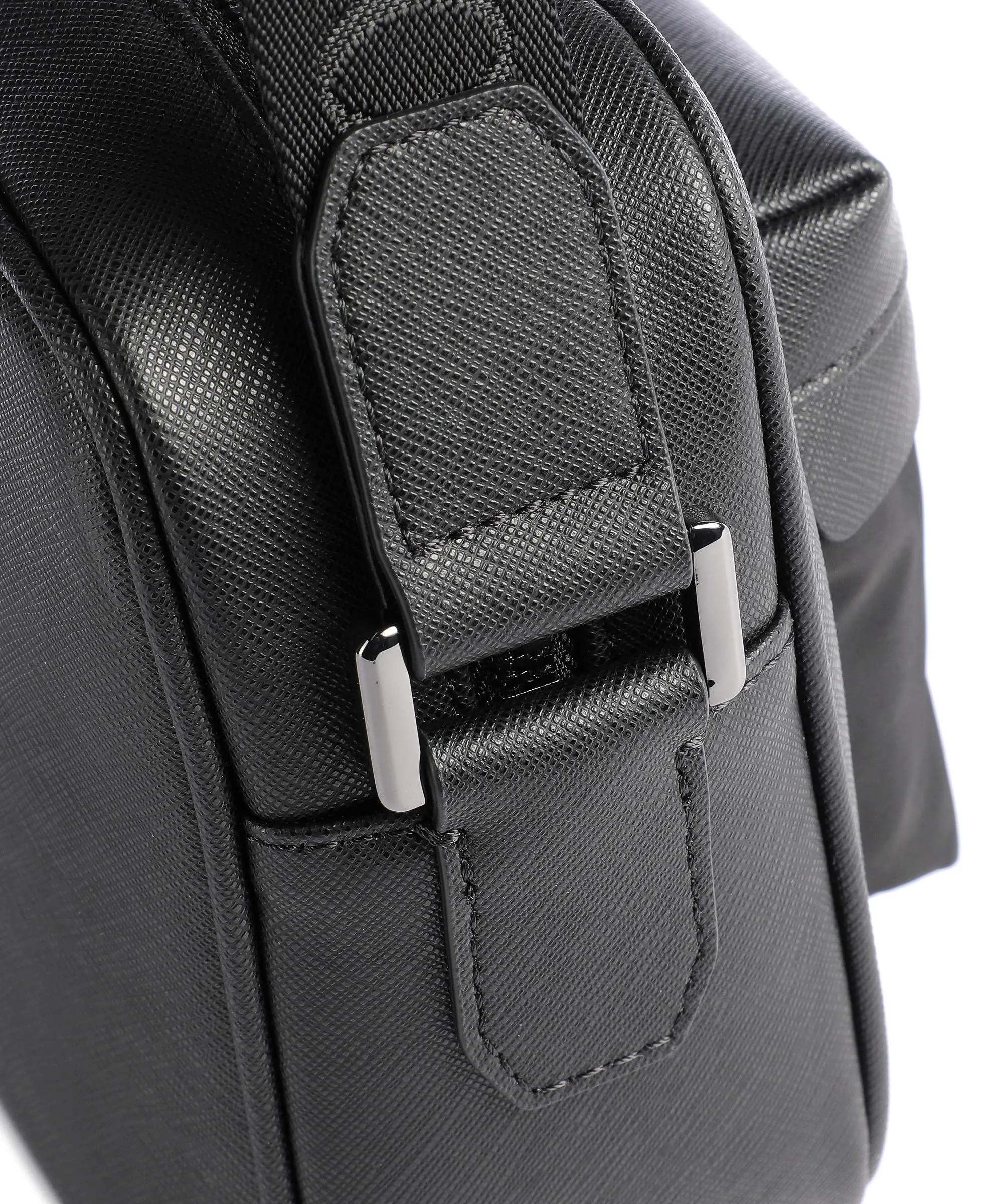  Emporio Armani New Regenerated Borsa a tracolla pelle sintetica, poliammide nero  