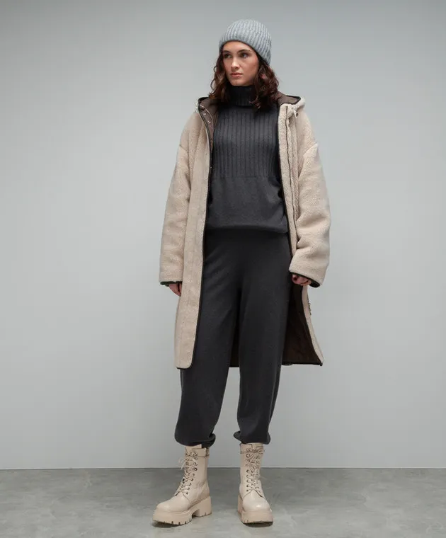 Enrico Mandelli Joggers in cashmere grigio A7KD145241