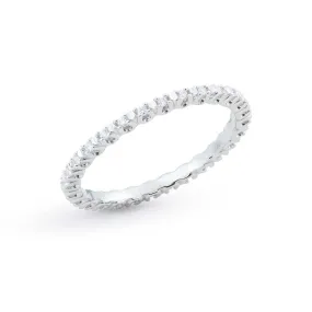 Fedina Girodito in Oro Bianco con Diamanti Persempre Artlinea