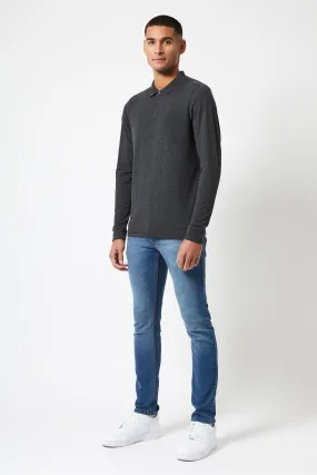 French Connection Nero - Polo a manica lunga    
