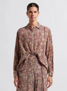  MAISON HOTEL   ARETHA - Camicia collo classico stampata | Arancione