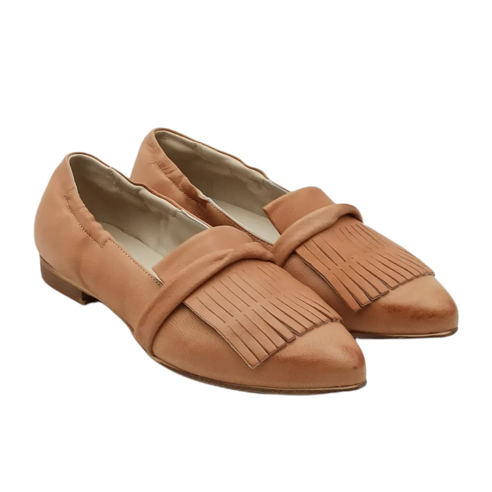 Mocassino frangia donna in pelle King 3404 TEXAS CUOIO