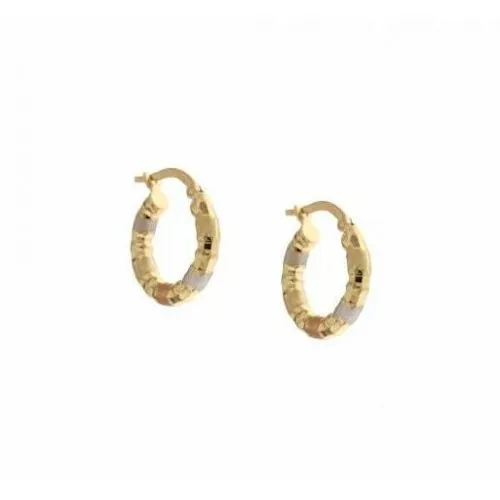 ORECCHINI CERCHI TORCHON LUCIDI IN ORO GIALLO BIANCO E ROSA 18 KT