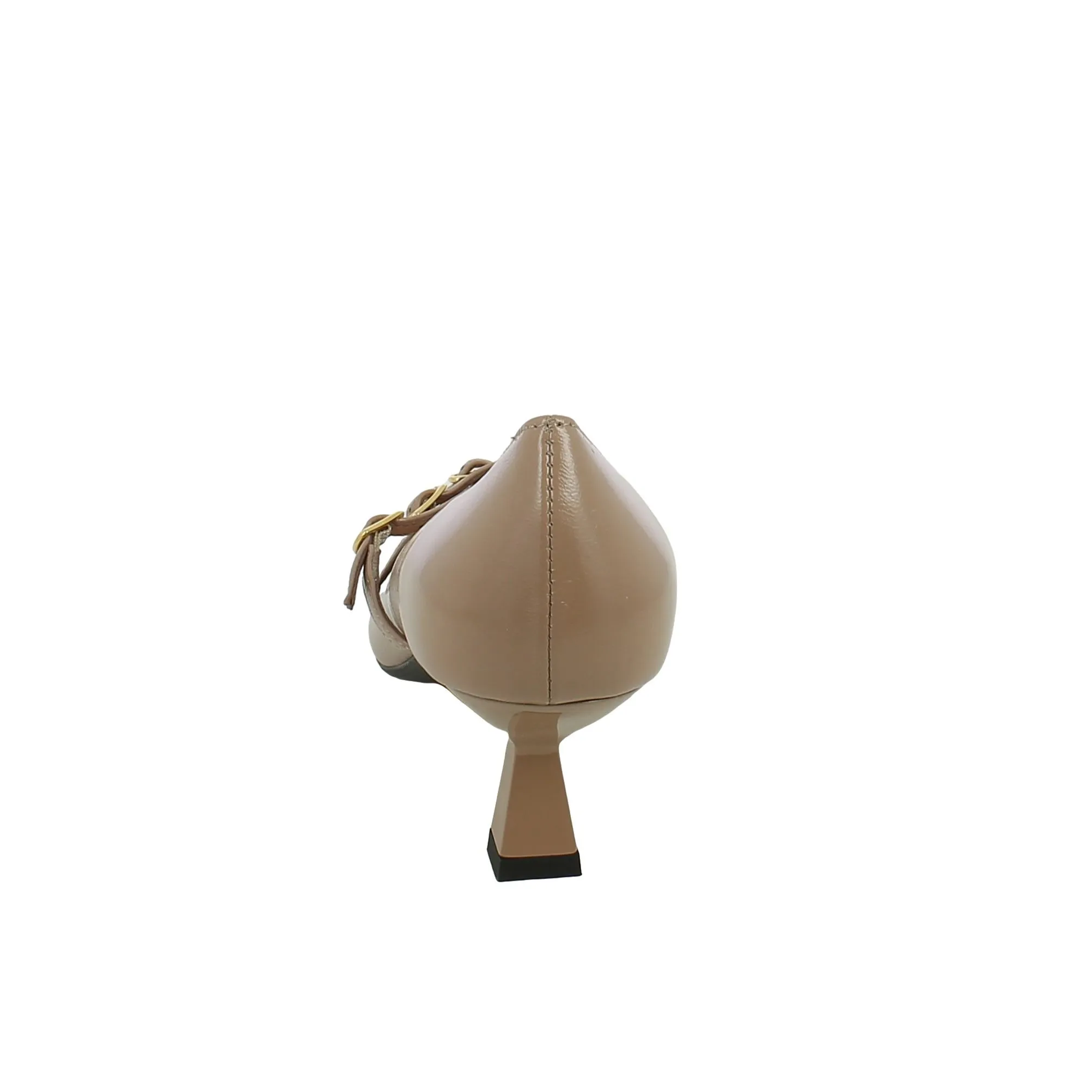 Ovyè  Scarpa Ovyé Donna in Vernice Beige con Cinturini 
