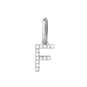 Pendente Lettera F Sophia Oro Bianco 375/1000 Diamante Bianco 0,05 ct 1429286