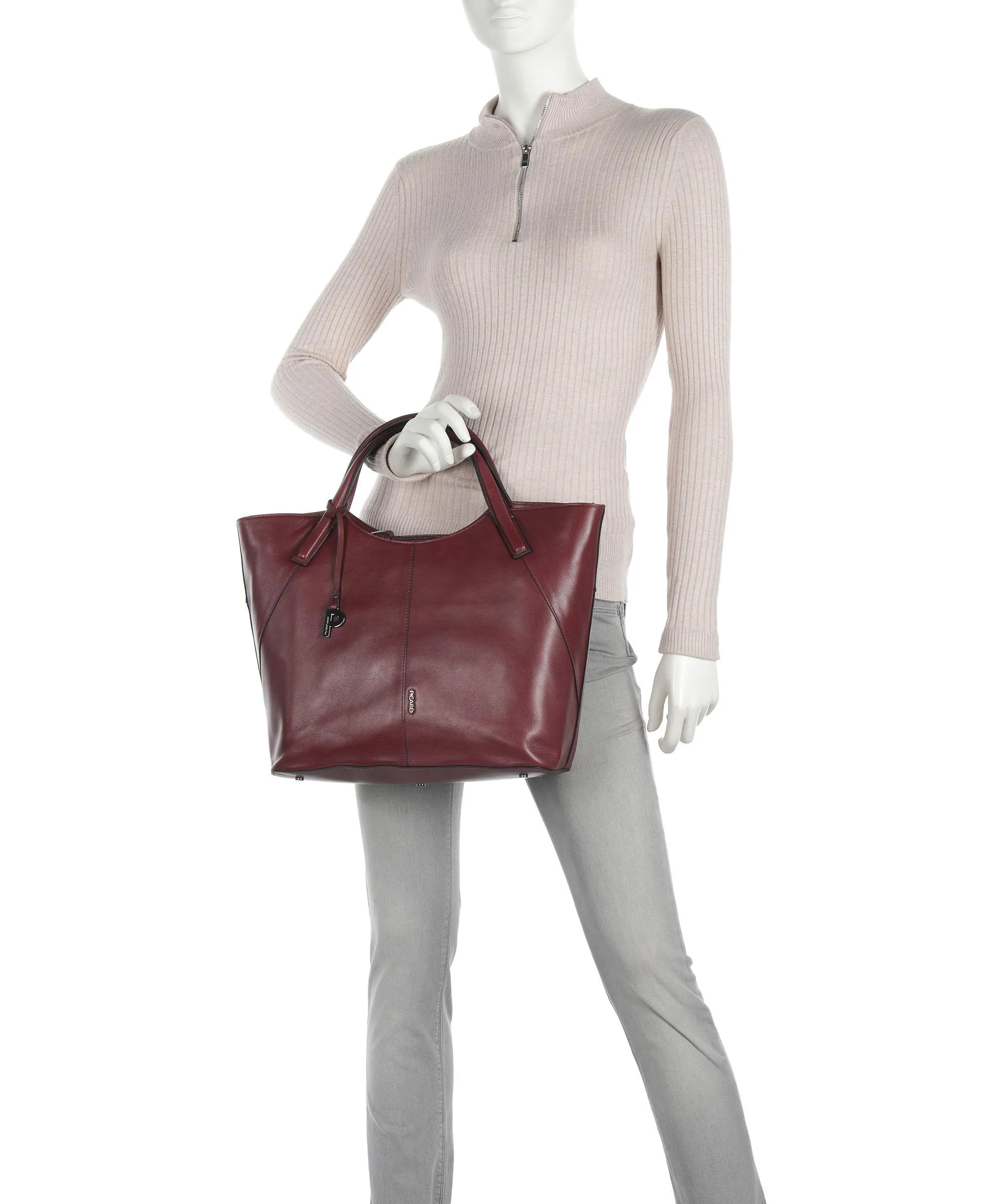  Picard Soul Borsa a mano pelle di vacchetta finemente grana rosso rubino  