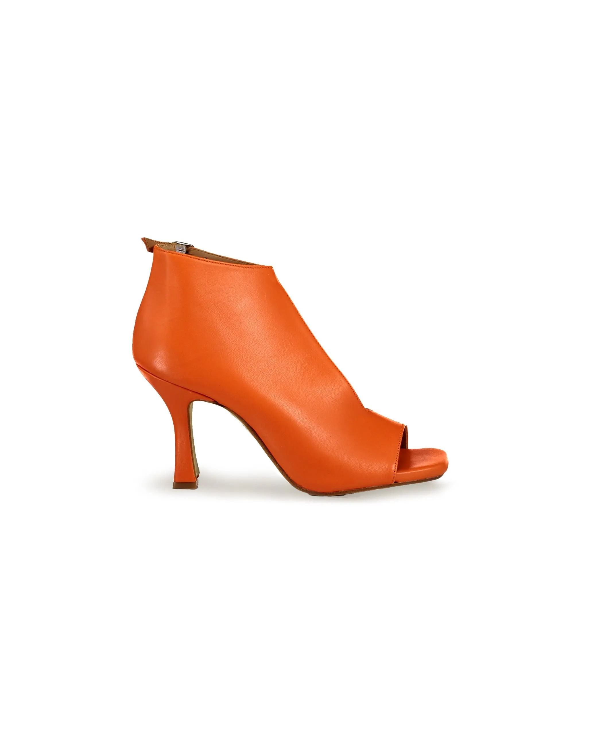 Sandalo tronchetto nappa arancio