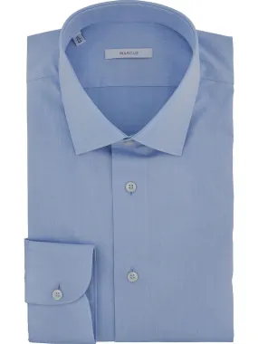 Sky blue shirt in twill fabric and wide fit