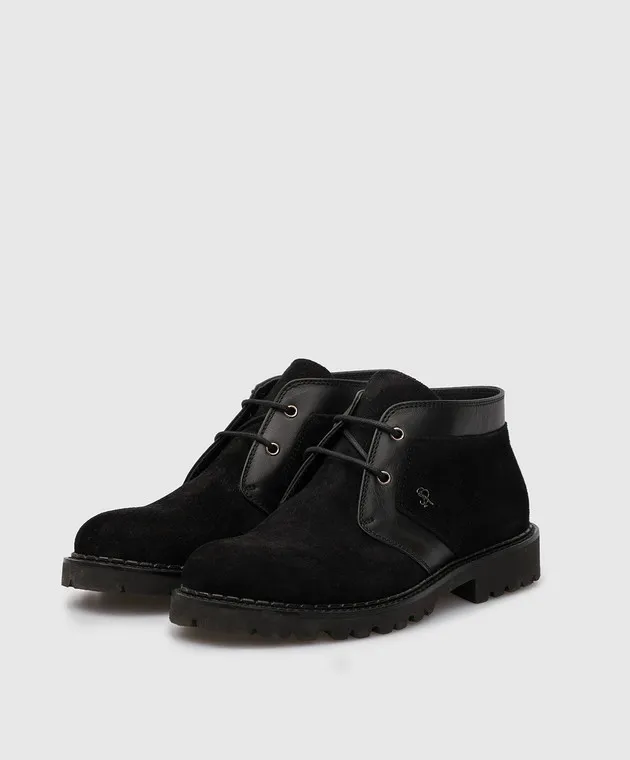 Stefano Ricci Deserti in camoscio nero per bambini YRU04G860SDVH