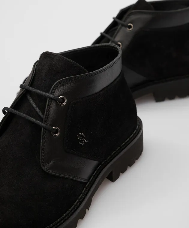 Stefano Ricci Deserti in camoscio nero per bambini YRU04G860SDVH
