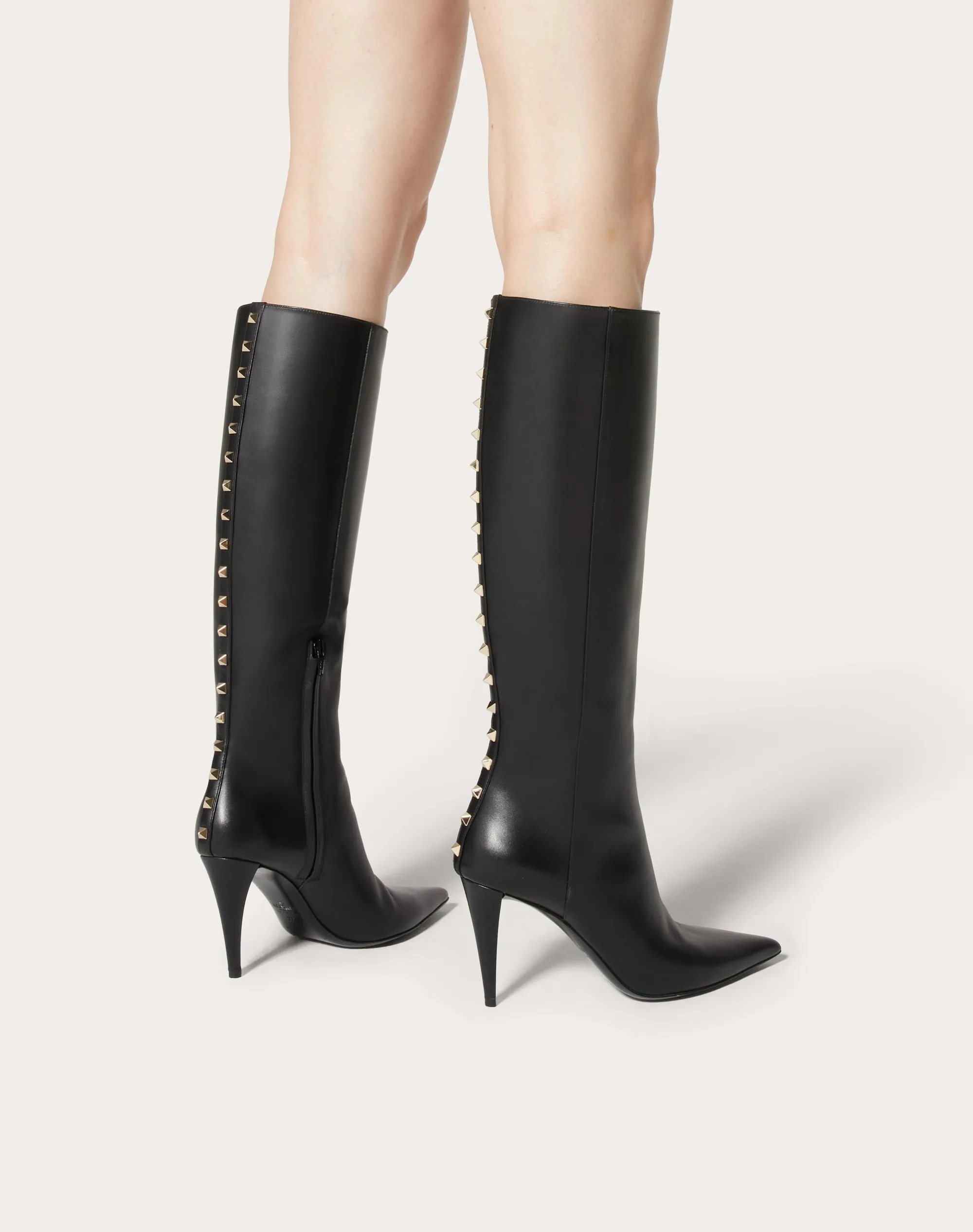 STIVALE ROCKSTUD IN VITELLO 90MM