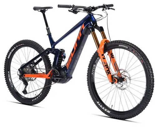 Sunn Kern EL Finest MTB elettrica full-suspension Shimano XT/SLX 630Wh 12S MX (29/27.5'') Blu Arancione